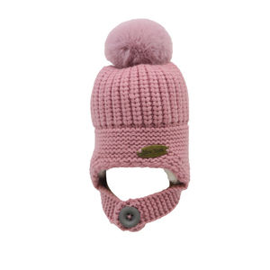 New York Girls Pink | White Winter Hat size: 0-6 Months